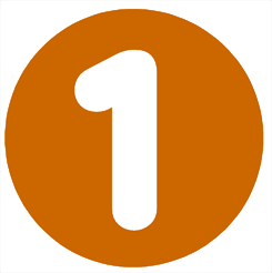 番号１(オレンジ)